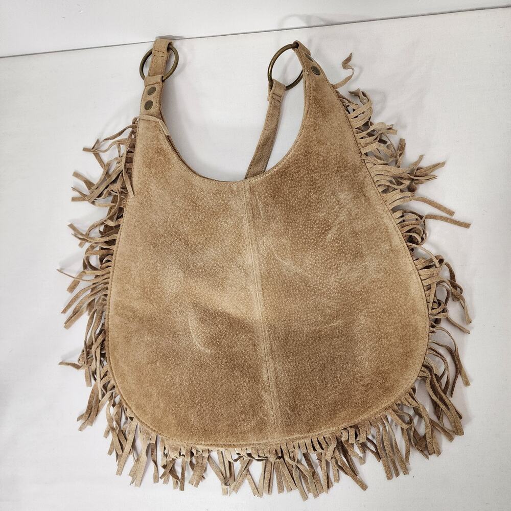 Wilsons Leather Maxima Suede Fringe Bag Crossbody Boho Western Hippie Festival - Picture 4 of 12